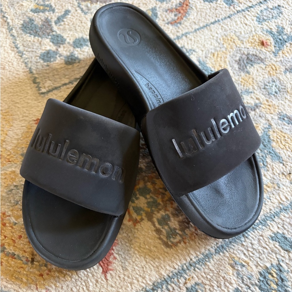 lululemon athletica Black Slide Sandals